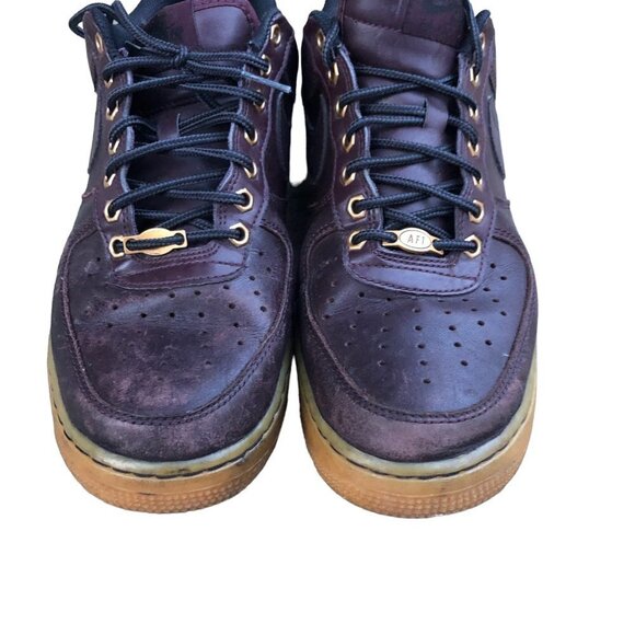 RARE 2014 Nike Air Force 1 Low Deep Burgundy Gum Size 9 - Picture 9 of 13